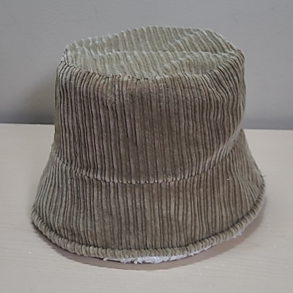 American Eagle Outfitters Tan/Cream 100% Cotton Corduroy Bucket Hat Unisex O/S